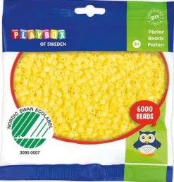 Rörpärlor pastell gul 6000/fp