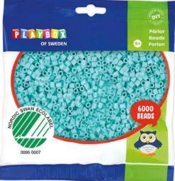 Rörpärlor pastell turkos 6000/fp