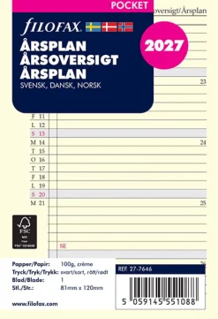 Årsplan Pocket 2027 Svensk/Dansk/Norsk