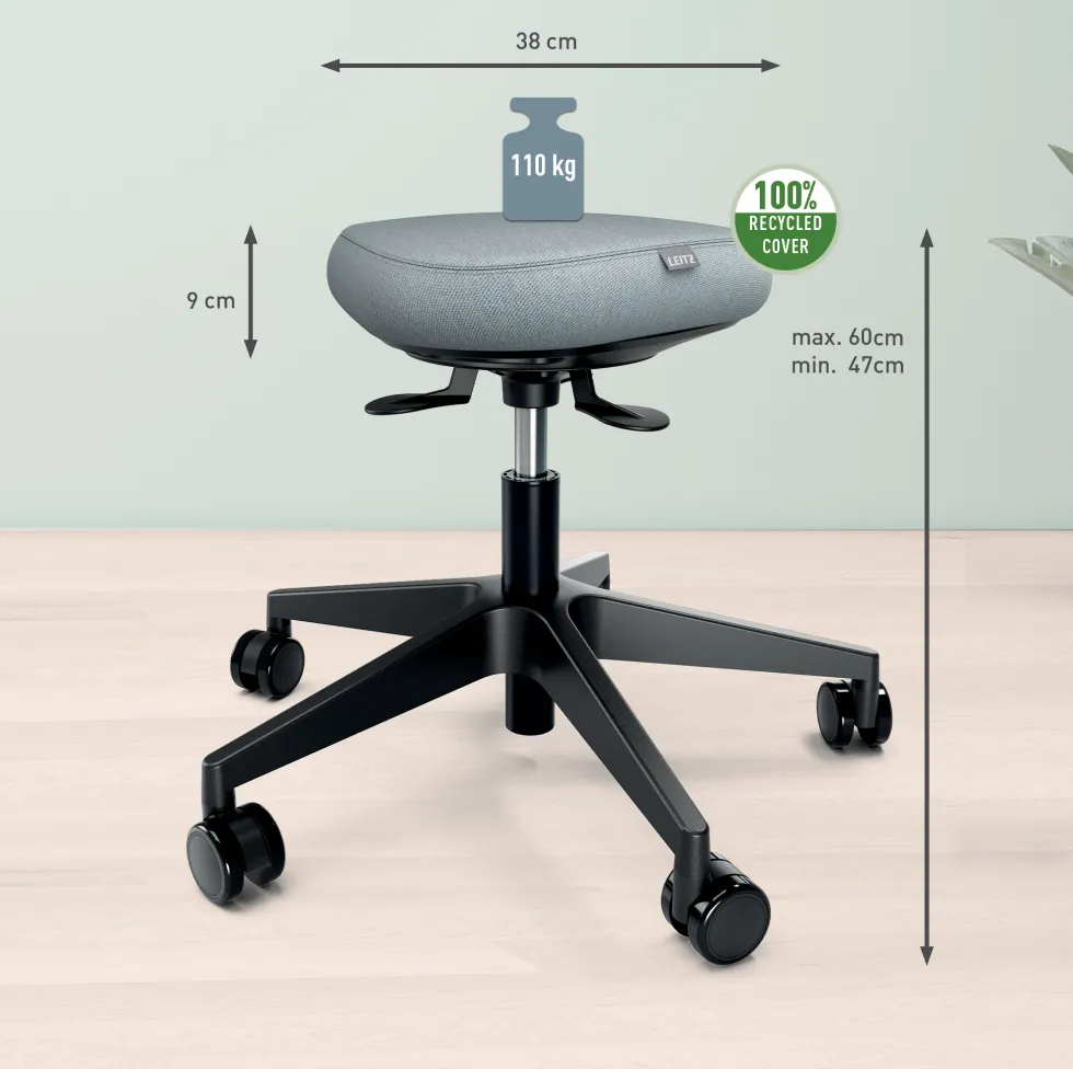 Sadelstol LEITZ Active Balance m.hjul
