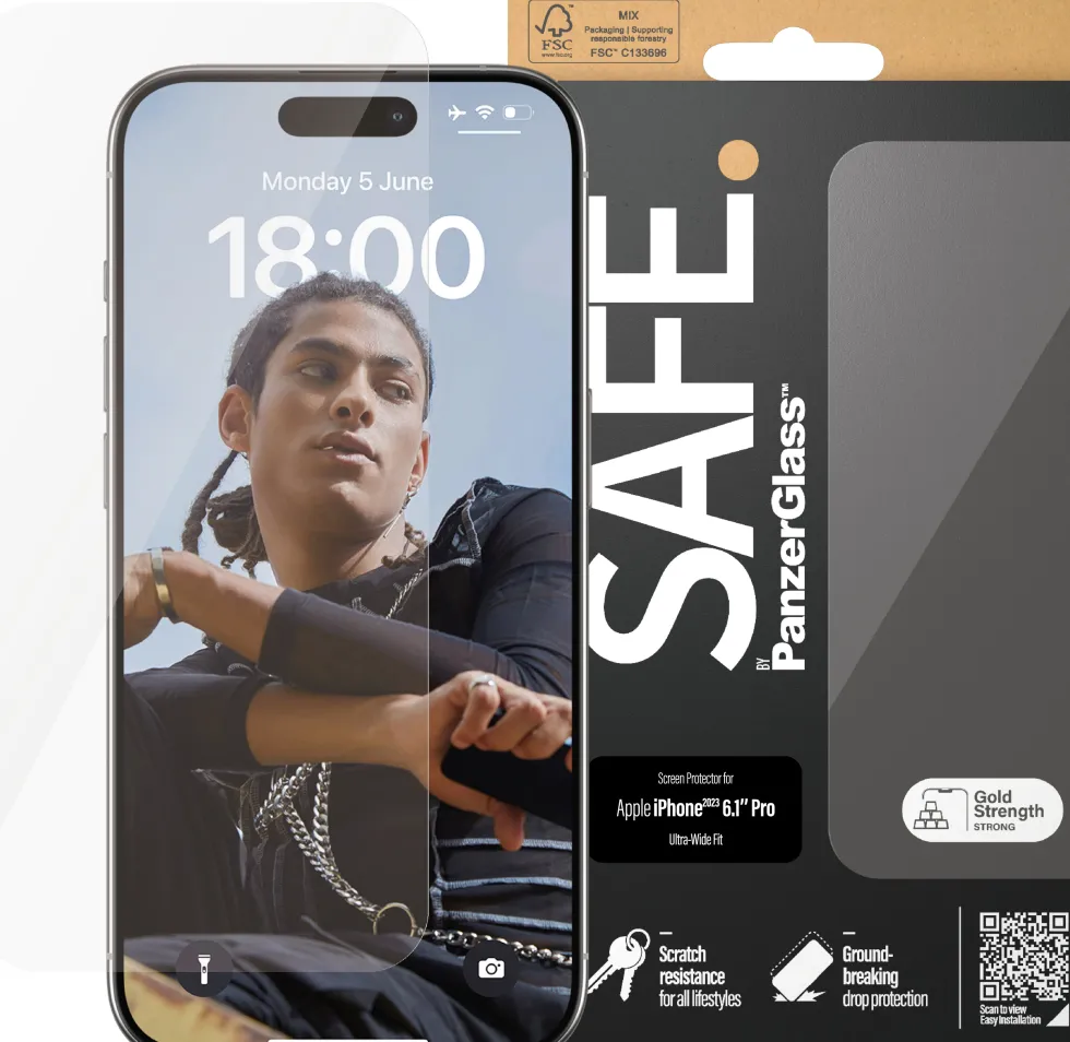 SAFE. Screen Protector iPhone 15 Pro Ultra-Wide Fit