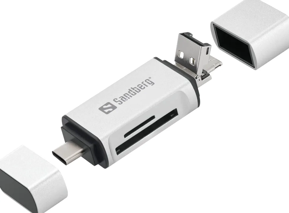 Sandberg Card Reader USB-C+USB+MicroUSB