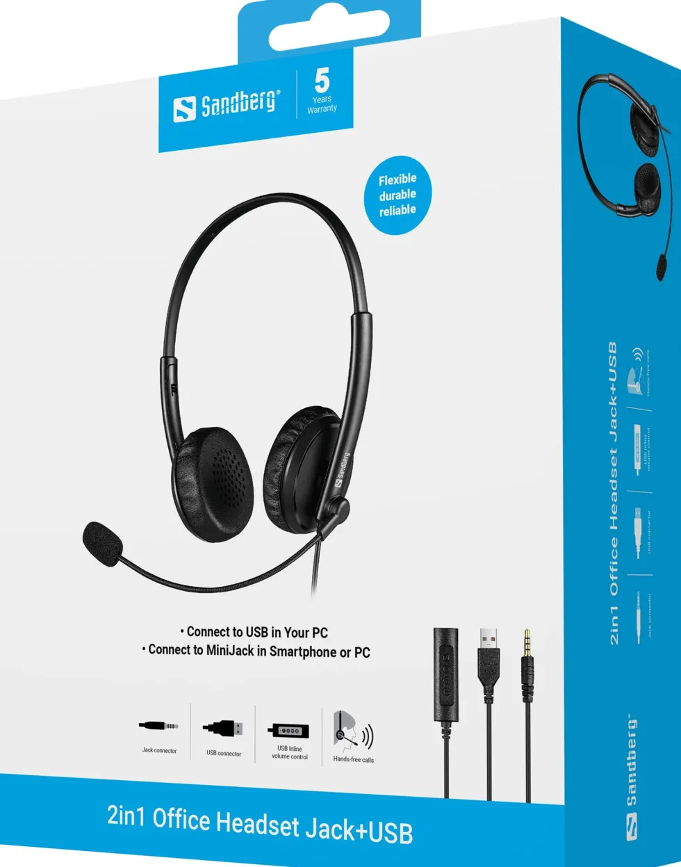 Sandberg 2in1 Office Headset Jack+USB