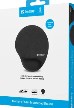 Sandberg Memory Foam Mousepad Round, Black