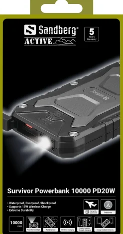 Sandberg Survivor Powerbank 10000 PD20W