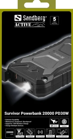 Sandberg Survivor Powerbank 20000 PD30W