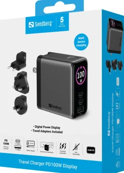 Sandberg Travel Charger PD100W Display