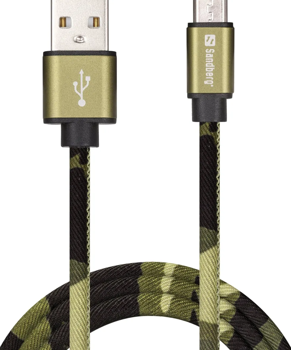 Sandberg USB-A to MicroUSB, Green Camouflage (1m)
