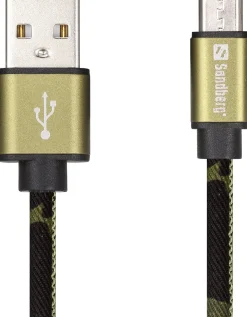 Sandberg USB-A to MicroUSB, Green Camouflage (1m)