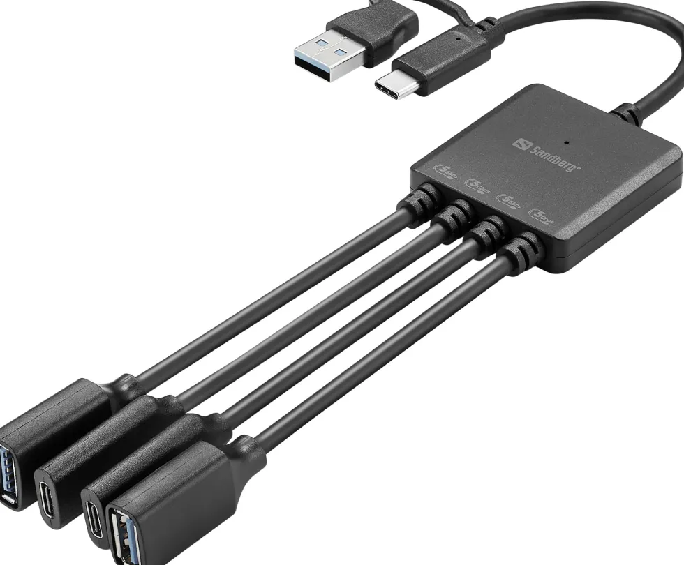 SANDBERG USB-C/A to 2A+2C Splitter