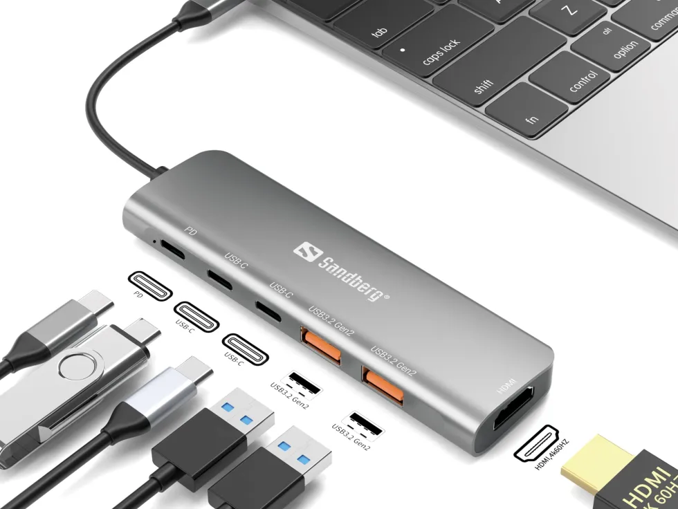 SANDBERG USB-C Dock HDMI + 2xUSB-A + 2xUSB-C + PD100W