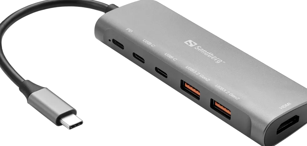 SANDBERG USB-C Dock HDMI + 2xUSB-A + 2xUSB-C + PD100W