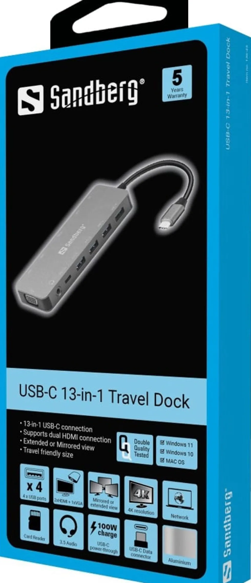 Sandberg USB-C 13-in-1 Travel Dock