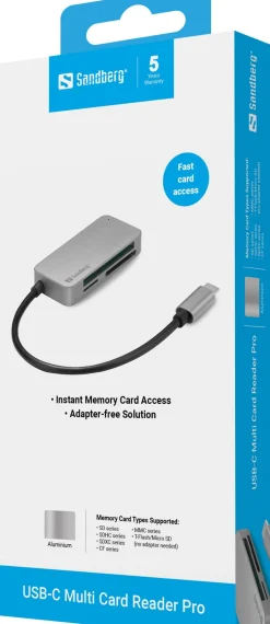 Sandberg USB-C Multi Card Reader Pro