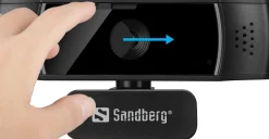 Sandberg USB Webcam Autofocus DualMic, Black