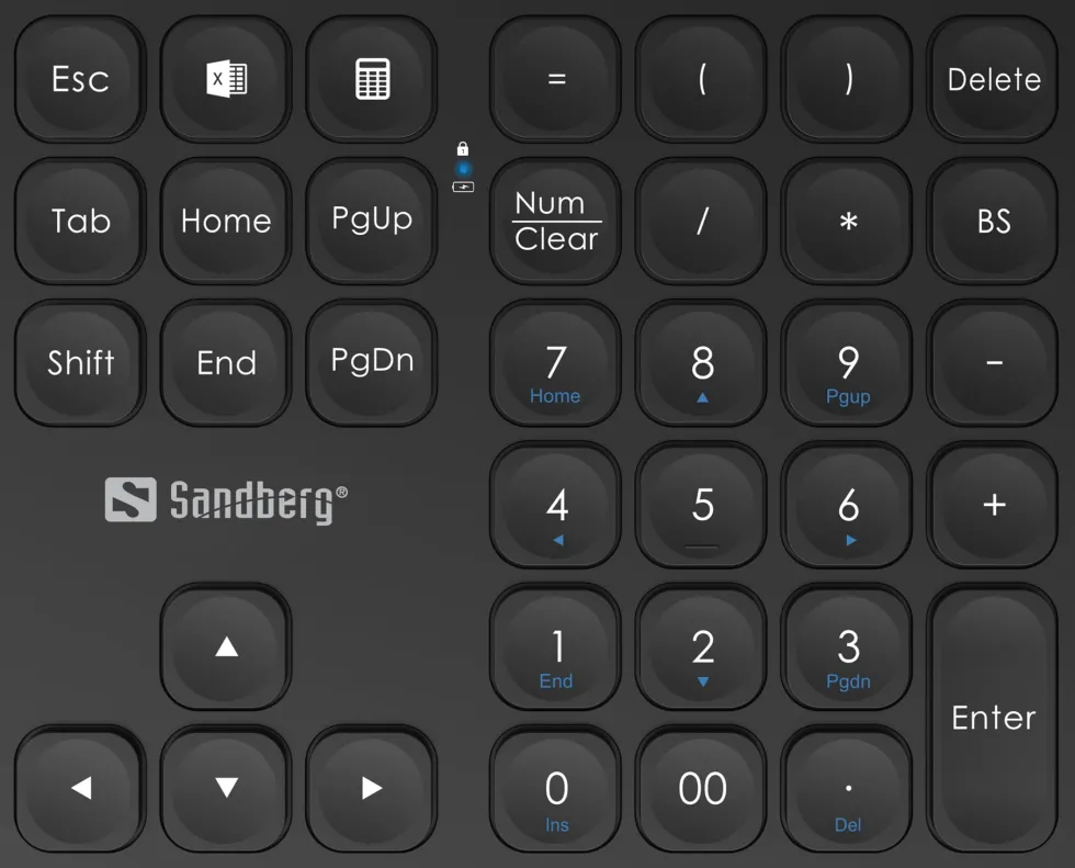 Sandberg Wireless Numeric Keypad Pro, Black