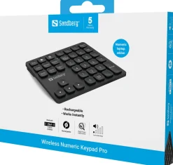Sandberg Wireless Numeric Keypad Pro, Black