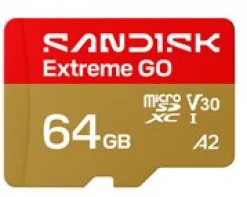 SanDisk Extreme Go - Flash-minneskort - 64 GB - A2 / Video Class