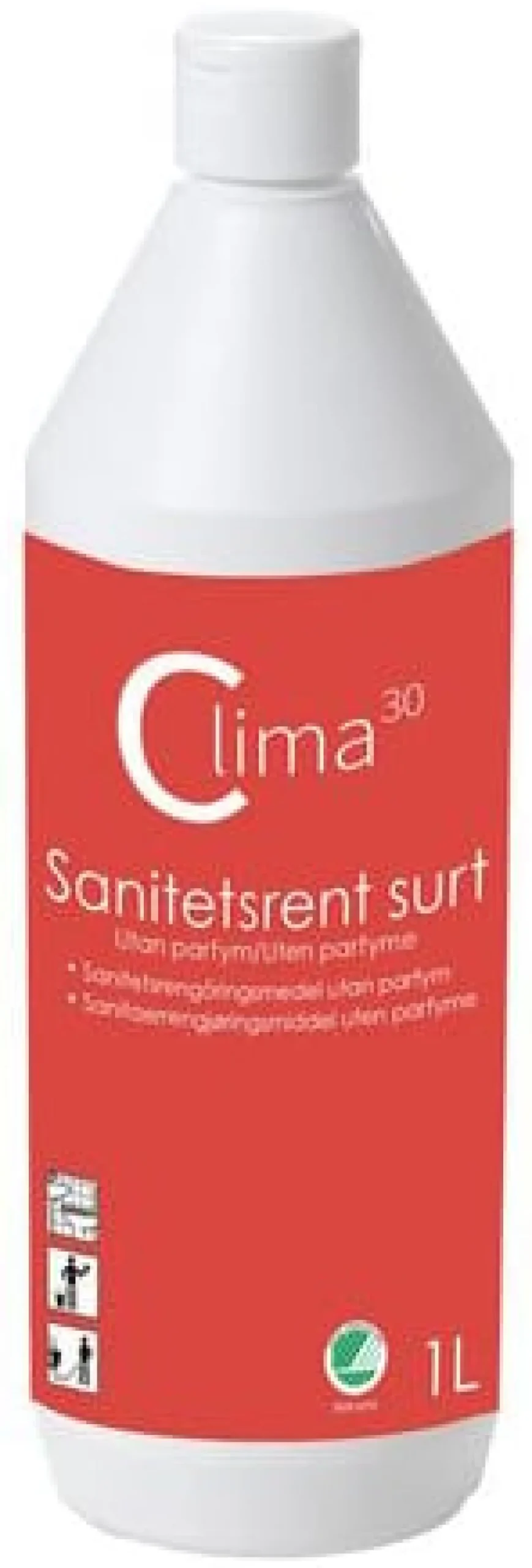 Sanitetsrent CLIMA30 surt oparfymerad 1L