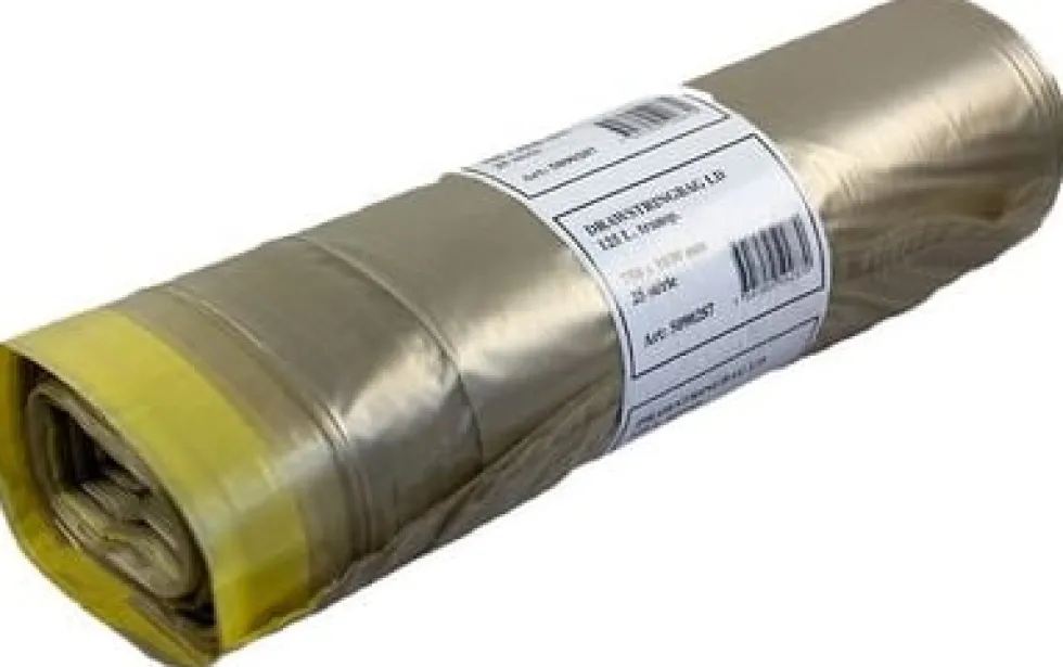 Säck Polynova REG LD Drawstring 125L transparent, 25/rl