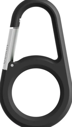 Secure Holder with Carabiner for Airtag - Black