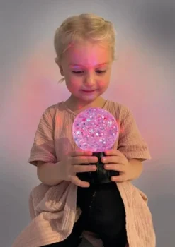 Sensorisk glitterlampa 9 cm diameter