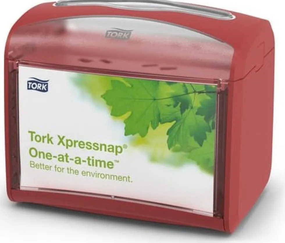 Servettdispenser TORK stående Xpressnap N4, röd