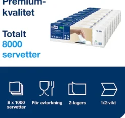 Servett för TORK Xpressnap Premium N4, Extra Mjuk, 1000/FP