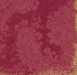Servett 3-lags 33x33cm Royal vinröd, 250st