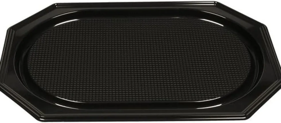 Serv.fat plast svart PS 36x54cm 10/fp