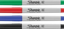 Sharpie Ultra Fine märkpenna 0.3mm 4-Blister Svart/Röd/Blå/G