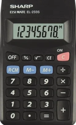 SHARP Miniräknare EL-233SBBK