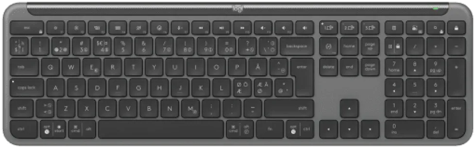 Signature Slim Wireless Keyboard K950, Graphite (Nordic)
