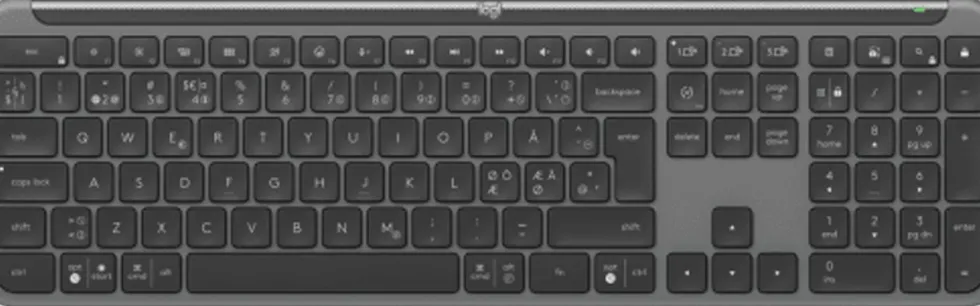 Signature Slim Wireless Keyboard K950, Graphite (Nordic)