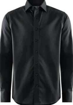 Skjorta BERKELEY Plainton tail svart S