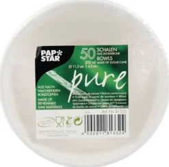 Skål PURE Bagasse Ø11cm, 200 ml, 50/fp