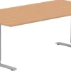 Skrivbord Ergofunk T 1200x800 Bok/Silver