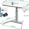 Skrivbord LEITZ Elektrisk Höj-Sänk Vit