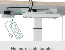 Skrivbord LEITZ Elektrisk Höj-Sänk Vit