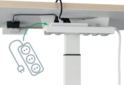 Skrivbord LEITZ Elektrisk Höj-Sänk Vit