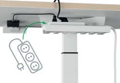 Skrivbord LEITZ Elektrisk Höj-Sänk Vit