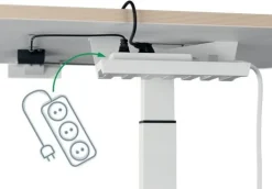 Skrivbord LEITZ Elektrisk Höj-Sänk Vit