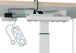 Skrivbord LEITZ Elektrisk Höj-Sänk Vit