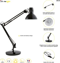 Skrivbordslampa Architect svart