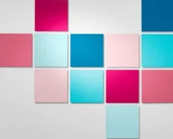 Skrivtavla Glas Isblå, Lintex, 750x750mm