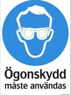 Skylt Skyddsglasögon 210x297mm