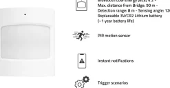 Smart Bluetooth PIR Motion Sensor, White