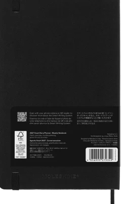 Smart Digital Planner 12M Week Note Large Svart 2027