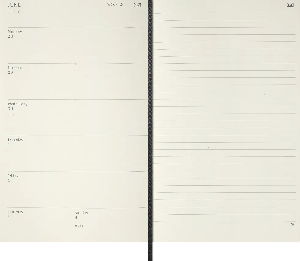 Smart Digital Planner 12M Week Note Large Svart 2027