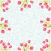 Snibbduk DUNICEL Tulips 84X84cm 20/fp